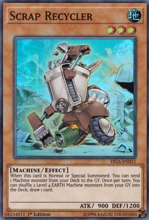 1st Edition, Earth, Effect Monster, Fists of the Gadgets, Machine, Super Rare Scrap Recycler [FIGA-EN051] Super Rare - Trading Card World