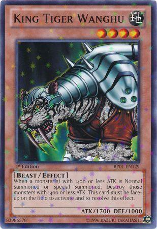1st Edition, Battle Pack: Epic Dawn, Beast, Earth, Effect Monster, Starfoil Rare, Unlimited King Tiger Wanghu [BP01-EN129] Starfoil Rare - Trading Card World