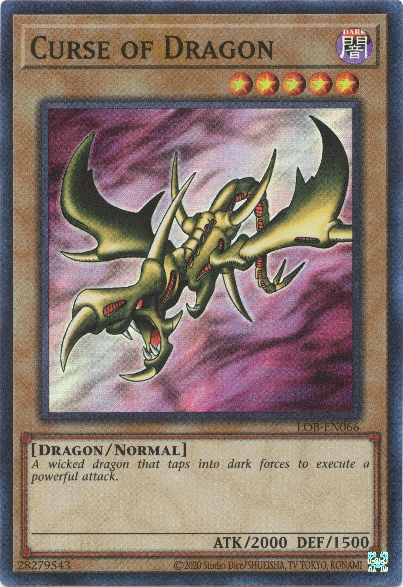Dark, Dragon, Legend of Blue Eyes White Dragon (25th Anniversary Edition), Normal Monster, Super Rare, Unlimited Curse of Dragon (25th Anniversary) [LOB-EN066] Super Rare - Trading Card World