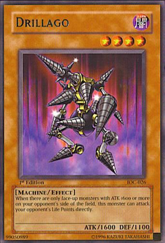 1st Edition, Dark, Effect Monster, Invasion of Chaos, Machine, Rare, Unlimited Drillago [IOC-026] Rare - Trading Card World