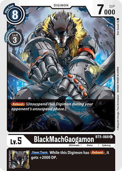 Battle of Omni, Black, BT5-068, Common, Cyborg, Data, Digimon, Ultimate BlackMachGaogamon [BT5-068] [Battle of Omni] - Trading Card World