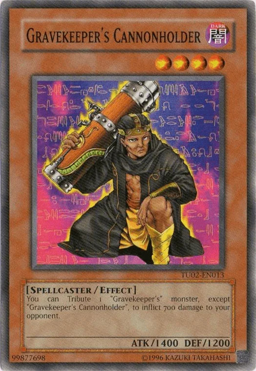 Common, Dark, Effect Monster, Spellcaster, Turbo Pack: Booster Two, Unlimited Gravekeeper's Cannonholder [TU02-EN013] Common - Trading Card World