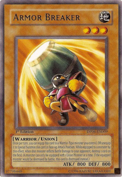 1st Edition, Duelist Pack 6: Jaden Yuki 3, Earth, Rare, Union Monster, Unlimited, Warrior Armor Breaker [DP06-EN009] Rare - Trading Card World
