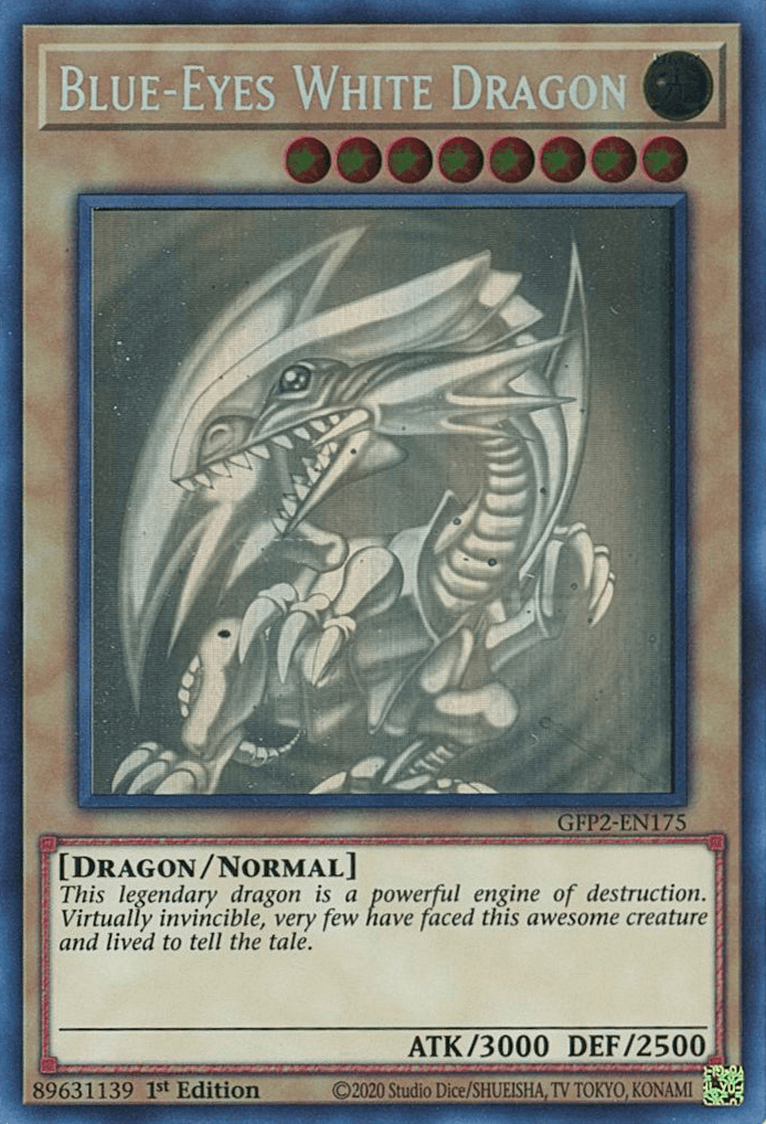 1st Edition, Dragon, Ghost Rare, Ghosts From the Past: The 2nd Haunting, Light, Normal Monster Blue-Eyes White Dragon [GFP2-EN175] Ghost Rare - Trading Card World