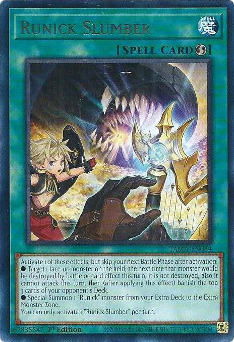1st Edition, Quick-Play Spell, Rare, Spell, Tactical Masters Runick Slumber [TAMA-EN034] Rare - Trading Card World