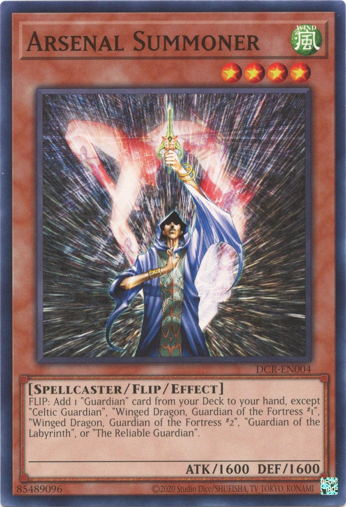 Common, Dark Crisis (25th Anniversary Edition), Effect Monster, Spellcaster, Unlimited, Wind Arsenal Summoner (25th Anniversary) [DCR-EN004] Common - Trading Card World