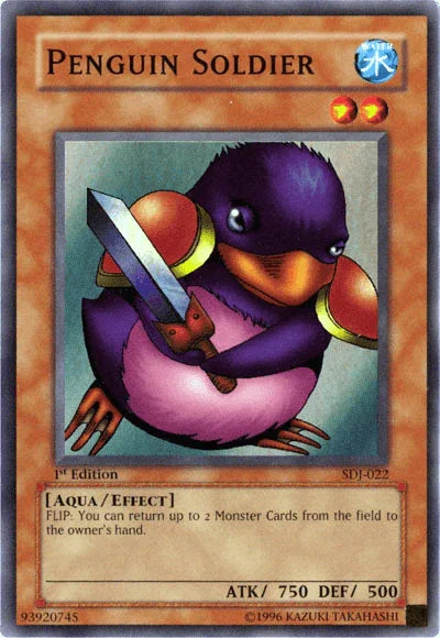 1st Edition, Aqua, Effect Monster, Starter Deck: Joey, Super Rare, Unlimited, Water Penguin Soldier [SDJ-022] Super Rare - Trading Card World