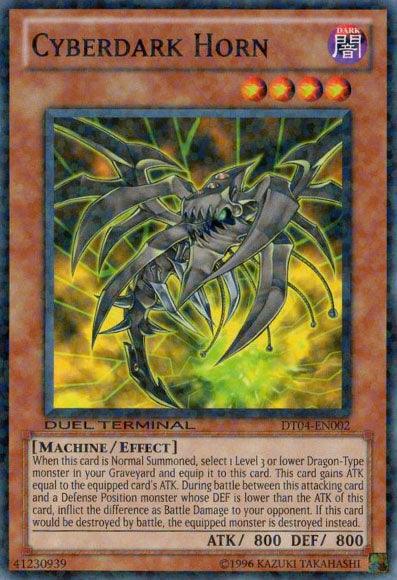 Common, Dark, Duel Terminal 4, Effect Monster, Limited, Machine Cyberdark Horn [DT04-EN002] Common - Trading Card World