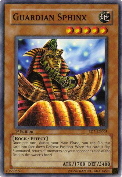 1st Edition, Common, Earth, Effect Monster, Rock, Structure Deck: Invincible Fortress, Unlimited Guardian Sphinx [SD7-EN005] Common - Trading Card World
