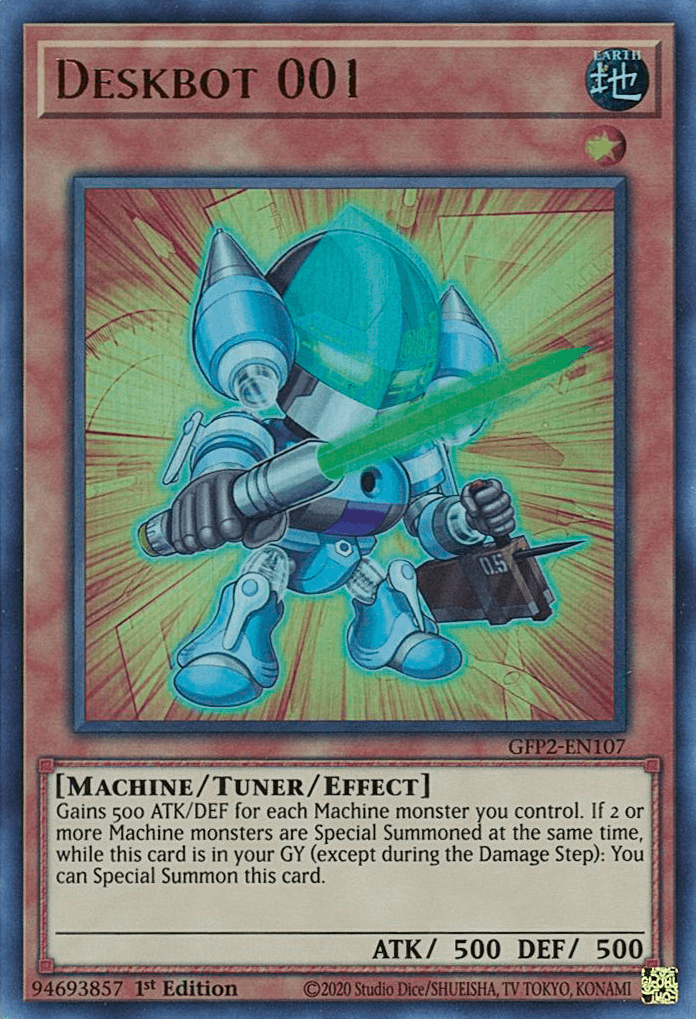 1st Edition, Earth, Ghosts From the Past: The 2nd Haunting, Machine, Tuner/Effect Monster, Ultra Rare Deskbot 001 [GFP2-EN107] Ultra Rare - Trading Card World