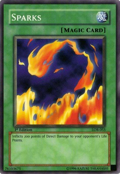 1st Edition, Common, Normal Spell, Spell, The Legend of Blue Eyes White Dragon, Unlimited Sparks [LOB-055] Common - Trading Card World