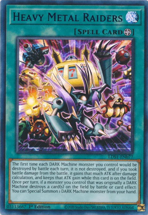 1st Edition, Field Spell, Legendary Duelists: Season 1, Spell, Ultra Rare Heavy Metal Raiders (Blue) [LDS1-EN077] Ultra Rare - Trading Card World