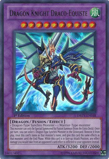 1st Edition, Dragon, Duelist Revolution, Fusion/Effect Monster, Ultra Rare, Unlimited, Wind Dragon Knight Draco-Equiste [DREV-EN038] Ultra Rare - Trading Card World