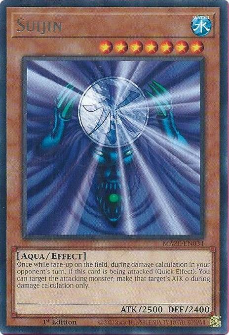 1st Edition, Aqua, Effect Monster, Maze of Memories, Rare, Water Suijin [MAZE-EN034] Rare - Trading Card World