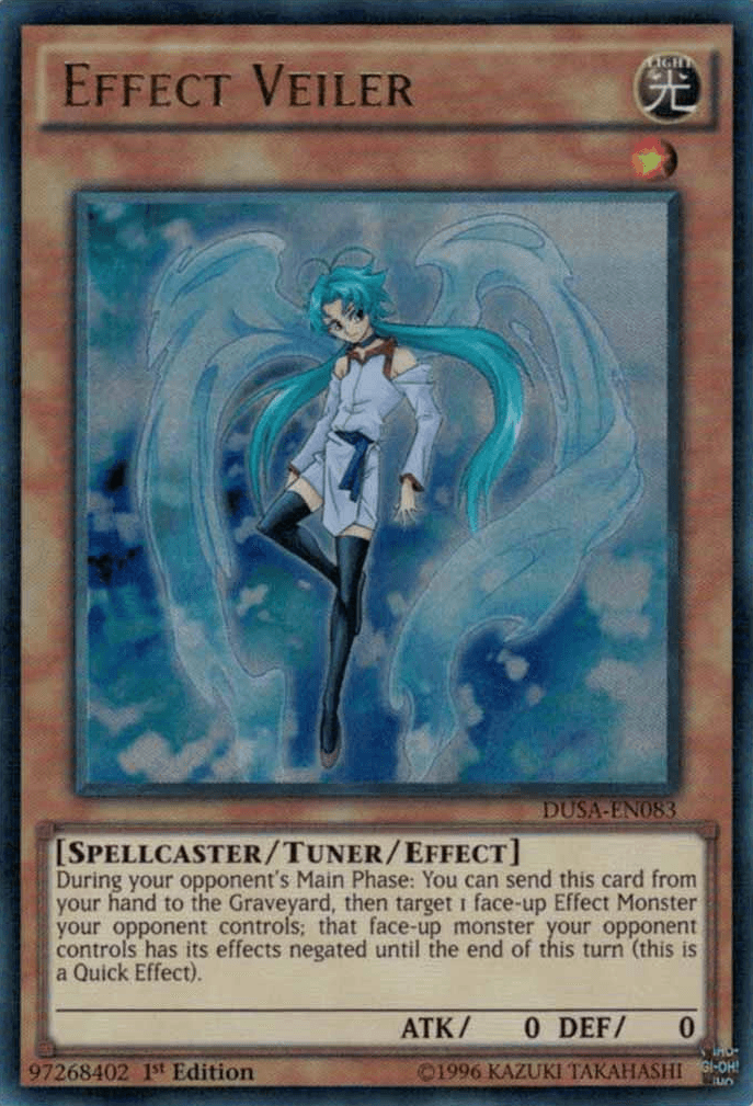 1st Edition, Duelist Saga, Light, Spellcaster, Tuner/Effect Monster, Ultra Rare Effect Veiler [DUSA-EN083] Ultra Rare - Trading Card World