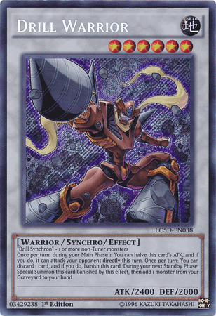 1st Edition, Earth, Legendary Collection 5D's, Secret Rare, Synchro/Effect Monster, Warrior Drill Warrior [LC5D-EN038] Secret Rare - Trading Card World