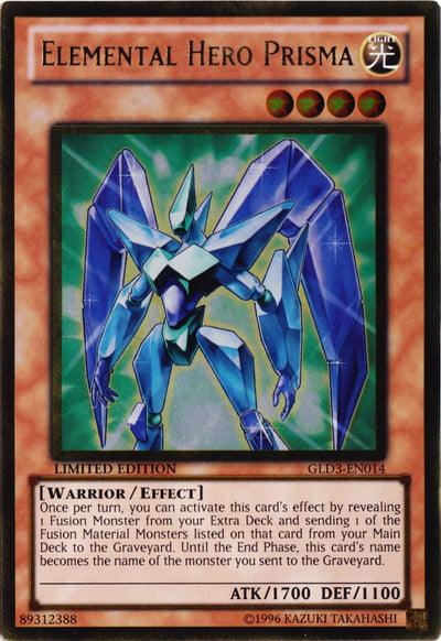 Effect Monster, Gold Rare, Gold Series 3, Light, Limited, Warrior Elemental Hero Prisma [GLD3-EN014] Gold Rare - Trading Card World