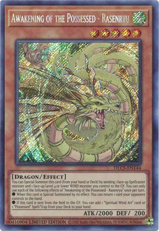Dragon, Dragons of Legend: The Complete Series, Effect Monster, Limited, Secret Rare, Wind Awakening of the Possessed - Rasenryu [DLCS-EN144] Secret Rare - Trading Card World