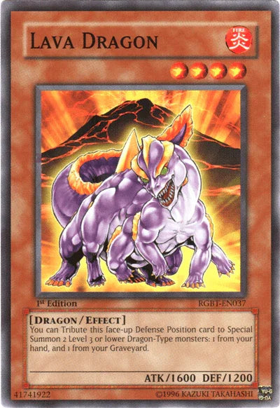 1st Edition, Common, Dragon, Effect Monster, Fire, Raging Battle, Unlimited Lava Dragon [RGBT-EN037] Common - Trading Card World