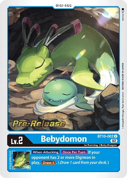 Baby Dragon, Blue, BT10-002, Digi-Egg, In-Training, Uncommon, Xros Encounter Pre-Release Cards Bebydomon [BT10-002] [Xros Encounter Pre-Release Cards] - Trading Card World