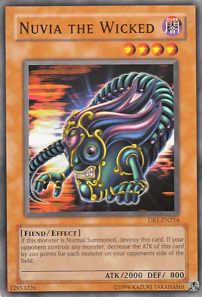 Common, Dark, Dark Beginning 1, Effect Monster, Fiend, Unlimited Nuvia the Wicked [DB1-EN216] Common - Trading Card World