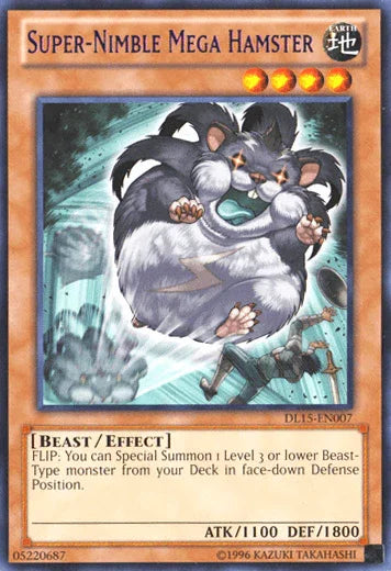 Beast, Duelist League Promo, Earth, Effect Monster, Rare, Unlimited Super-Nimble Mega Hamster (Purple) [DL15-EN007] Rare - Trading Card World