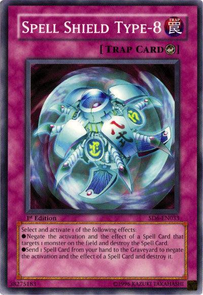 1st Edition, Common, Counter Trap, Structure Deck: Spellcaster's Judgment, Trap, Unlimited Spell Shield Type-8 [SD6-EN033] Common - Trading Card World