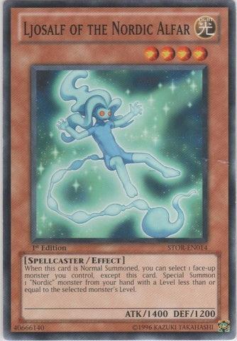 1st Edition, Common, Effect Monster, Light, Spellcaster, Storm of Ragnarok, Unlimited Ljosalf of the Nordic Alfar [STOR-EN014] Common - Trading Card World