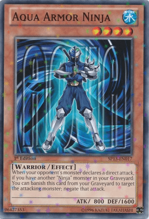 1st Edition, Effect Monster, Star Pack 2013, Starfoil Rare, Unlimited, Warrior, Water Aqua Armor Ninja [SP13-EN017] Starfoil Rare - Trading Card World