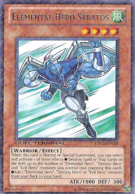 Duel Terminal 3, Effect Monster, Limited, Rare, Warrior, Wind Elemental Hero Stratos [DT03-EN058] Rare - Trading Card World