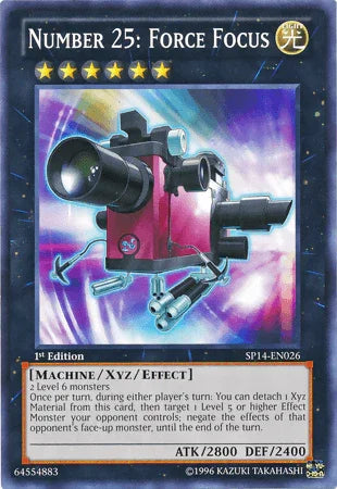 1st Edition, Light, Machine, Star Pack 2014, Starfoil Rare, Xyz/Effect Monster Number 25: Force Focus [SP14-EN026] Starfoil Rare - Trading Card World