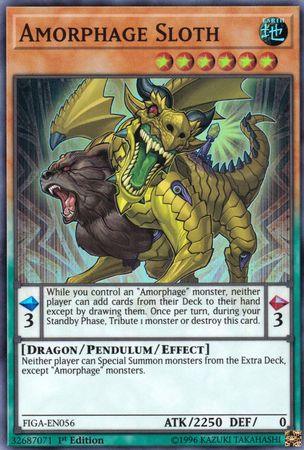 1st Edition, Dragon, Earth, Fists of the Gadgets, Pendulum/Effect Monster, Super Rare Amorphage Sloth [FIGA-EN056] Super Rare - Trading Card World