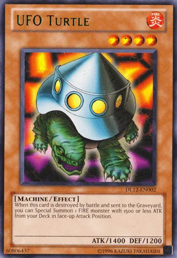 Duelist League Promo, Effect Monster, Fire, Machine, Rare, Unlimited UFO Turtle (Green) [DL12-EN002] Rare - Trading Card World