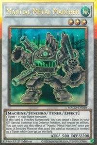 1st Edition, Gold Rare, Machine, Maximum Gold, Tuner/ Synchro/ Effect Monster, Wind Martial Metal Marcher [MAGO-EN030] Gold Rare - Trading Card World