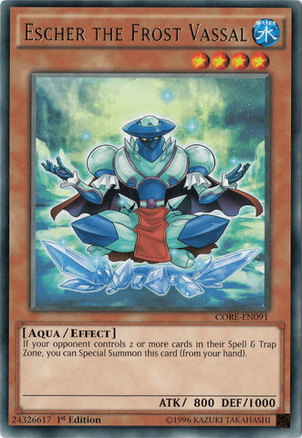 1st Edition, Aqua, Clash of Rebellions, Effect Monster, Rare, Unlimited, Water Escher the Frost Vassal [CORE-EN091] Rare - Trading Card World