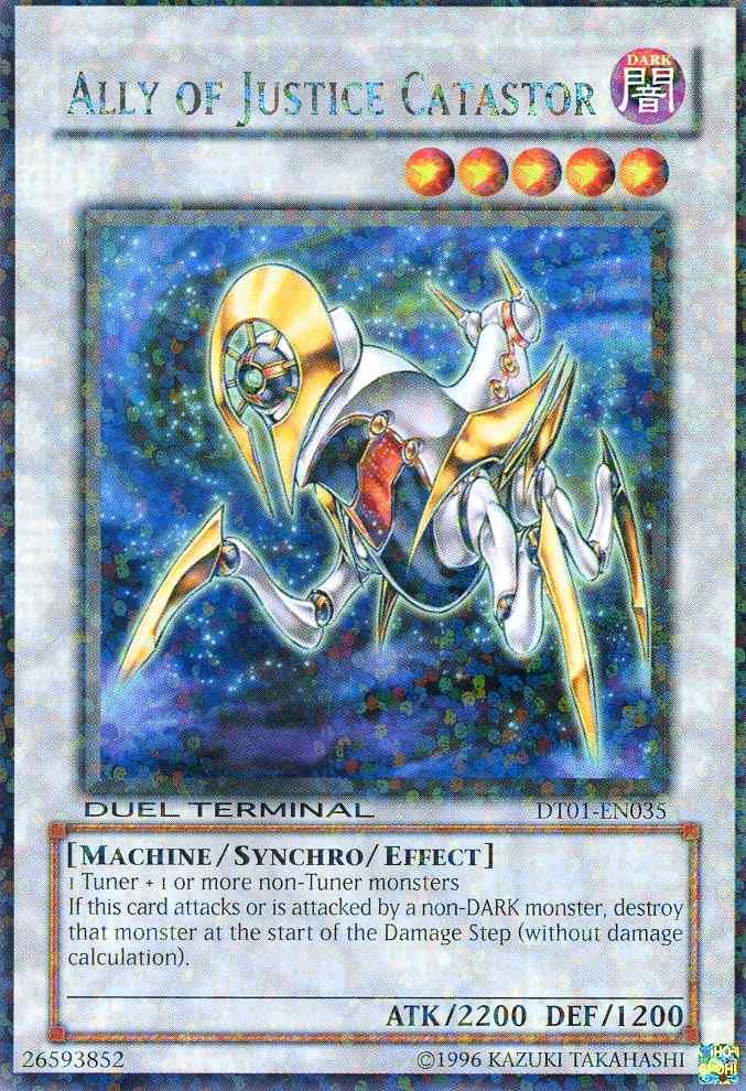 Dark, Duel Terminal 1, Limited, Machine, Rare, Synchro/Effect Monster Ally of Justice Catastor [DT01-EN035] Rare - Trading Card World