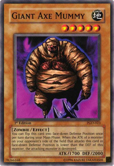 1st Edition, Common, Earth, Effect Monster, Pharaonic Guardian, Unlimited, Zombie Giant Axe Mummy [PGD-023] Common - Trading Card World
