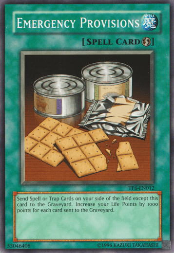 Common, Quick Play Spell, Spell, Tournament Pack 6, Unlimited Emergency Provisions [TP6-EN012] Common - Trading Card World