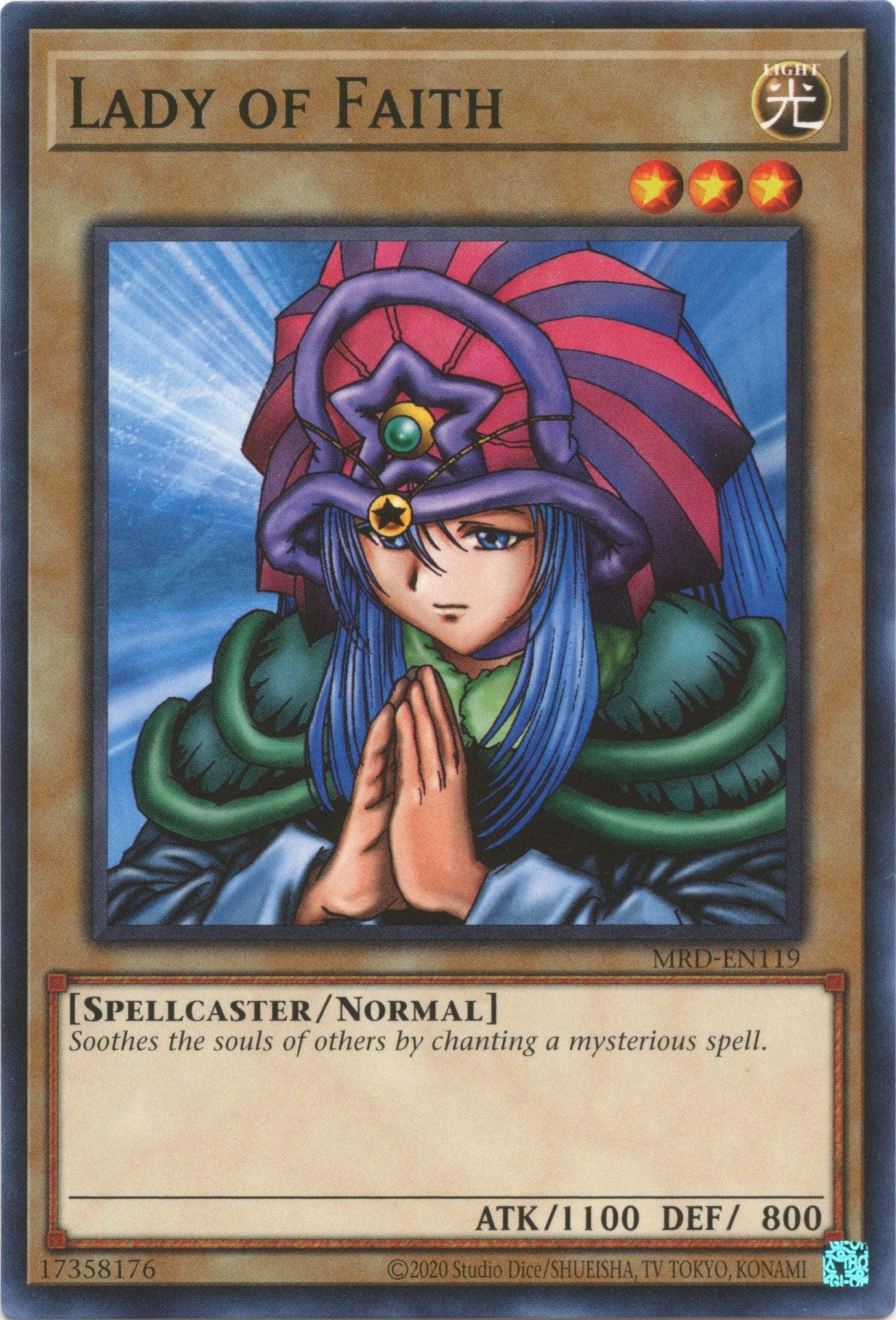 Common, Light, Metal Raiders (25th Anniversary Edition), Normal Monster, Spellcaster, Unlimited Lady of Faith (25th Anniversary) [MRD-EN119] Common - Trading Card World
