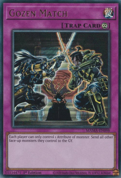 1st Edition, Continuous Trap, Magnificent Mavens, Trap, Ultra Rare Gozen Match [MAMA-EN098] Ultra Rare - Trading Card World