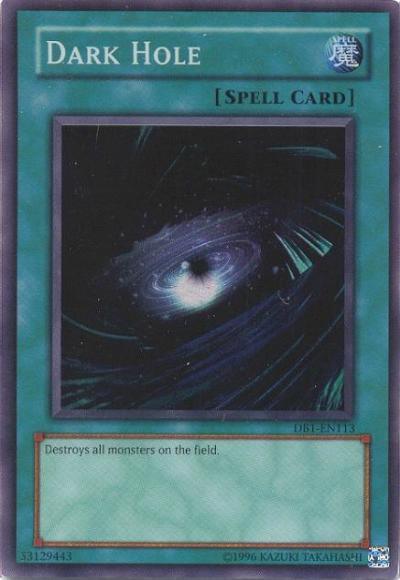 Dark Beginning 1, Normal Spell, Spell, Super Rare, Unlimited Dark Hole [DB1-EN113] Super Rare - Trading Card World