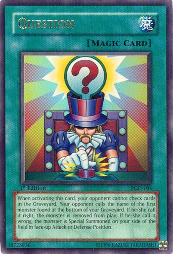 1st Edition, Normal Spell, Pharaonic Guardian, Spell, Ultra Rare, Unlimited Question [PGD-104] Ultra Rare - Trading Card World