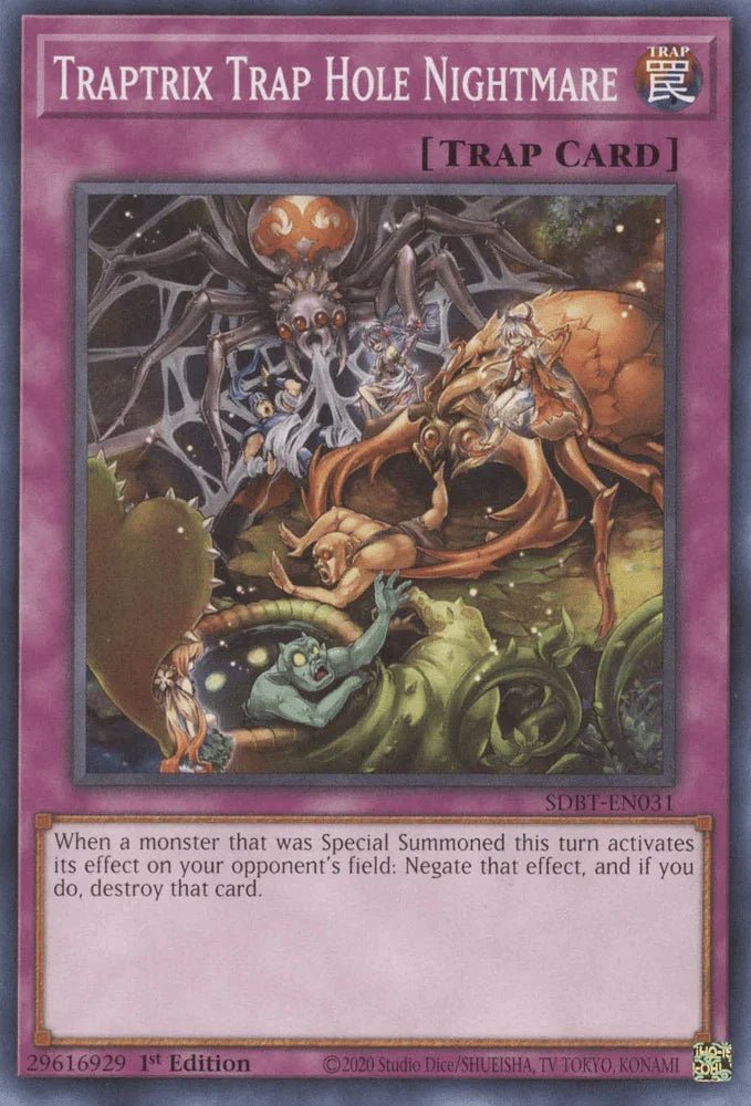 1st Edition, Common, Normal Trap, Structure Deck: Beware of Traptrix, Trap Traptrix Trap Hole Nightmare [SDBT-EN031] Common - Trading Card World