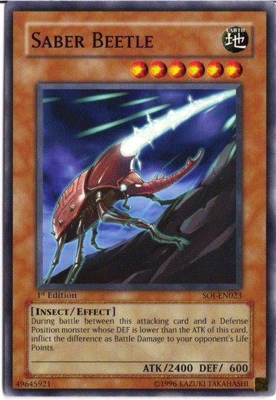 1st Edition, Common, Earth, Effect Monster, Insect, Shadow of Infinity, Unlimited Saber Beetle [SOI-EN023] Common - Trading Card World