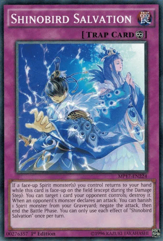 1st Edition, 2017 Mega-Tins Mega Pack, Common, Continuous Trap, Trap Shinobird Salvation [MP17-EN224] Common - Trading Card World
