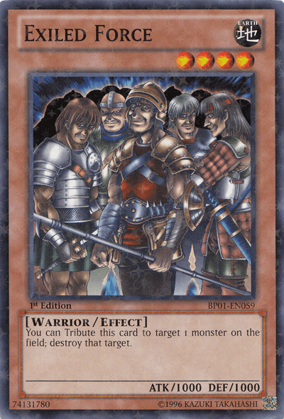 1st Edition, Battle Pack: Epic Dawn, Earth, Effect Monster, Starfoil Rare, Unlimited, Warrior Exiled Force [BP01-EN059] Starfoil Rare - Trading Card World