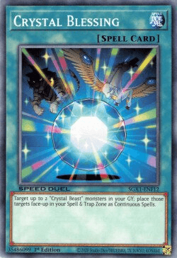 1st Edition, Common, Normal Spell, Speed Duel GX: Duel Academy Box, Spell Crystal Blessing [SGX1-ENF12] Common - Trading Card World