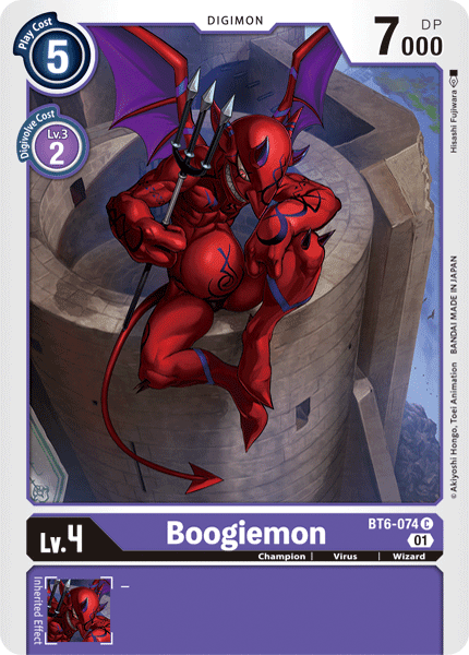 BT6-074, Champion, Common, Digimon, Double Diamond, Purple, Virus, Wizard Boogiemon [BT6-074] [Double Diamond] - Trading Card World