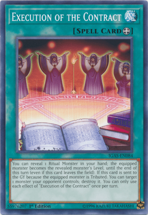 1st Edition, Common, Equip Spell, Ignition Assault, Spell, Unlimited Execution of the Contract [IGAS-EN084] Common - Trading Card World