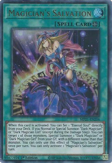 1st Edition, 2021 Tin of Ancient Battles, Field Spell, Spell, Ultra Rare Magician's Salvation [MP21-EN256] Ultra Rare - Trading Card World